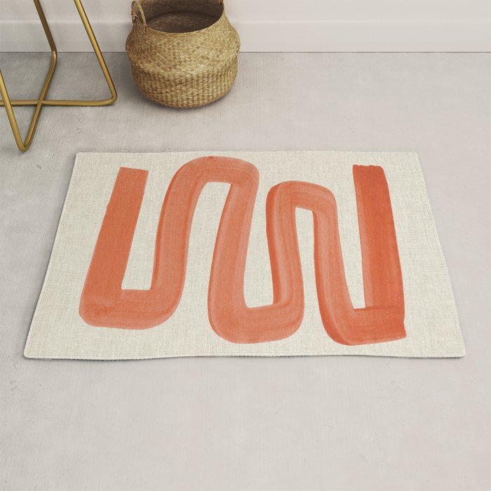 Orange Ghost Road  Rug Gallery Image 1