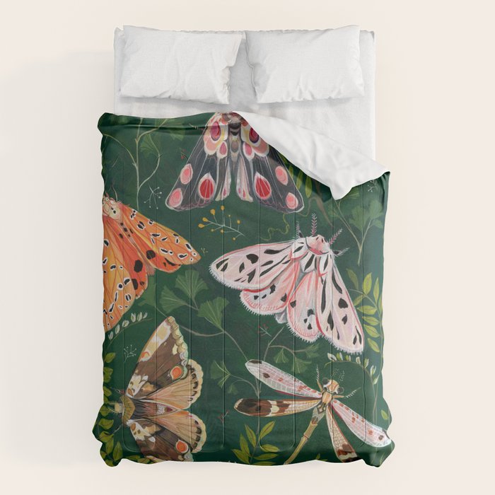Moths and dragonfly Comforter Gallery Image 6