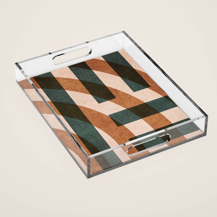 ABSTRACT ALPHABET / Decorative H Acrylic Tray Gallery Image 1