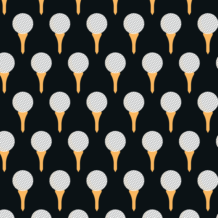 Golf Ball & Tee Pattern (Black) Coffee Mug Gallery Image 2