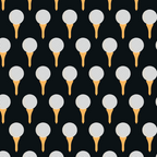Golf Ball & Tee Pattern (Black) Coffee Mug Gallery Image 2
