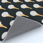 Golf Ball & Tee Pattern (Black) Rug Gallery Image 4