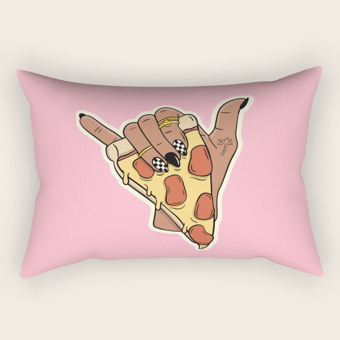 PIZZA SHAKA (DARK) Rectangular Pillow Gallery Image 1
