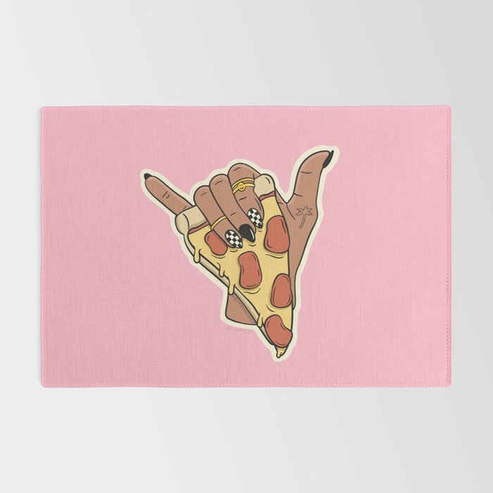 PIZZA SHAKA (DARK) Rug Gallery Image 2