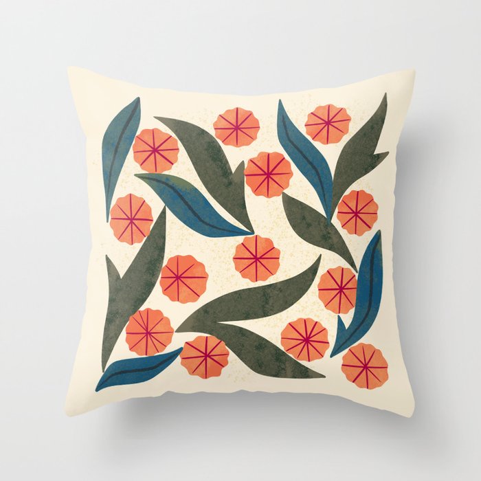 Ruby Floral Throw Pillow Gallery Image 6