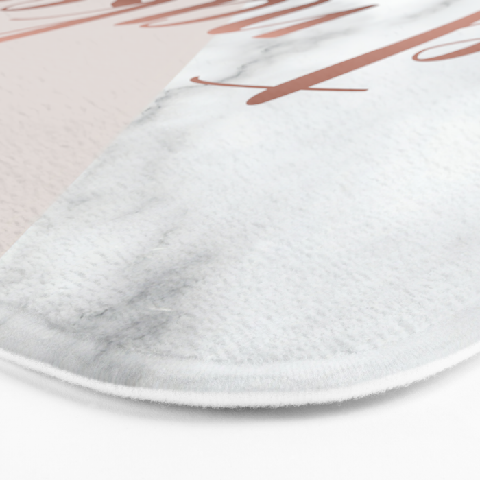 Get Naked, Bathroom Art, Rose Gold, Blush Pink, Marble Bath Mat Gallery Image 3