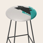 Cat drinking coffee Stool Gallery Image 2