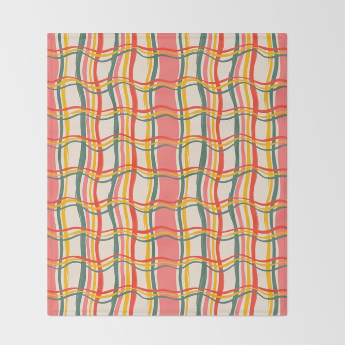 Wavy Plaid Throw Blanket Gallery Image 2