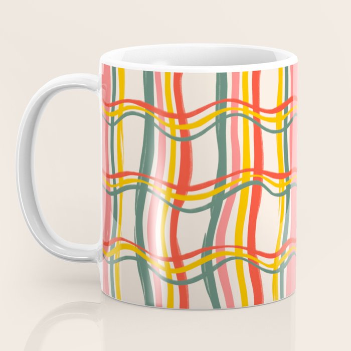 Wavy Plaid Coffee Mug Gallery Image 3
