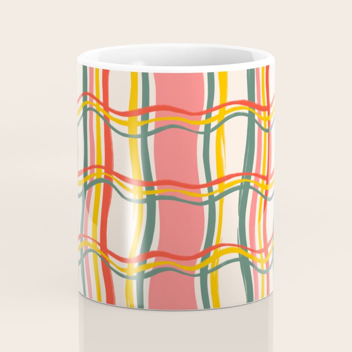 Wavy Plaid Coffee Mug Gallery Image 4