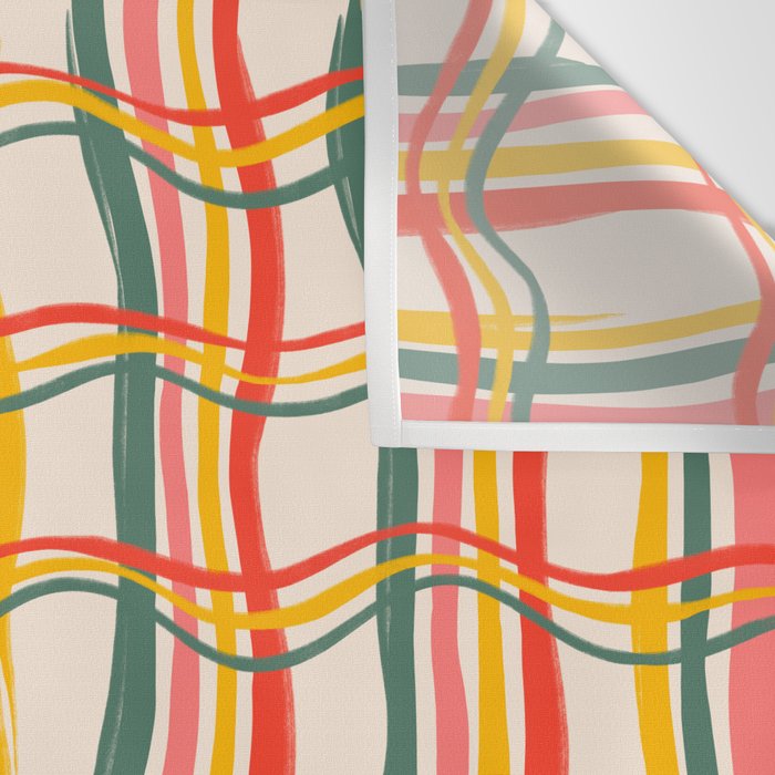 Wavy Plaid Wall Tapestry Gallery Image 3