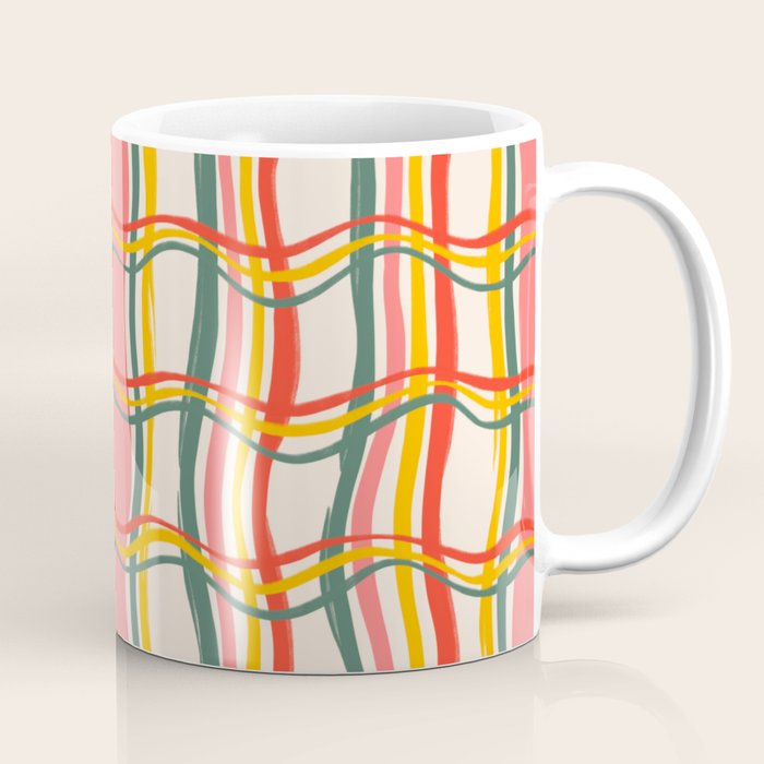 Wavy Plaid Coffee Mug Gallery Image 1