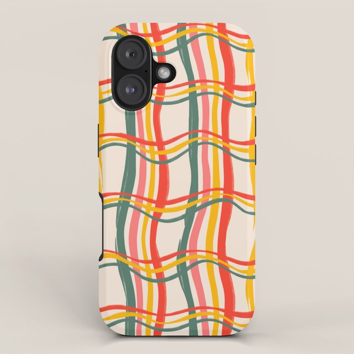 Wavy Plaid iPhone Case Gallery Image 1