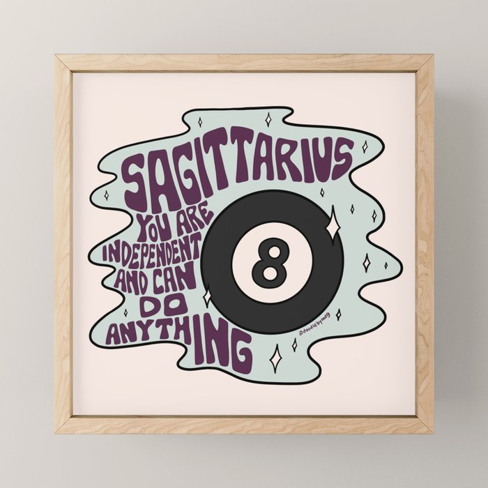 Sagittarius Magic 8 Ball Mini Art Print Gallery Image 1