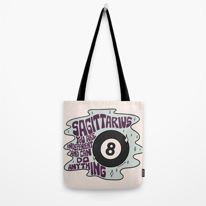 Sagittarius Magic 8 Ball Tote Bag Gallery Image 2