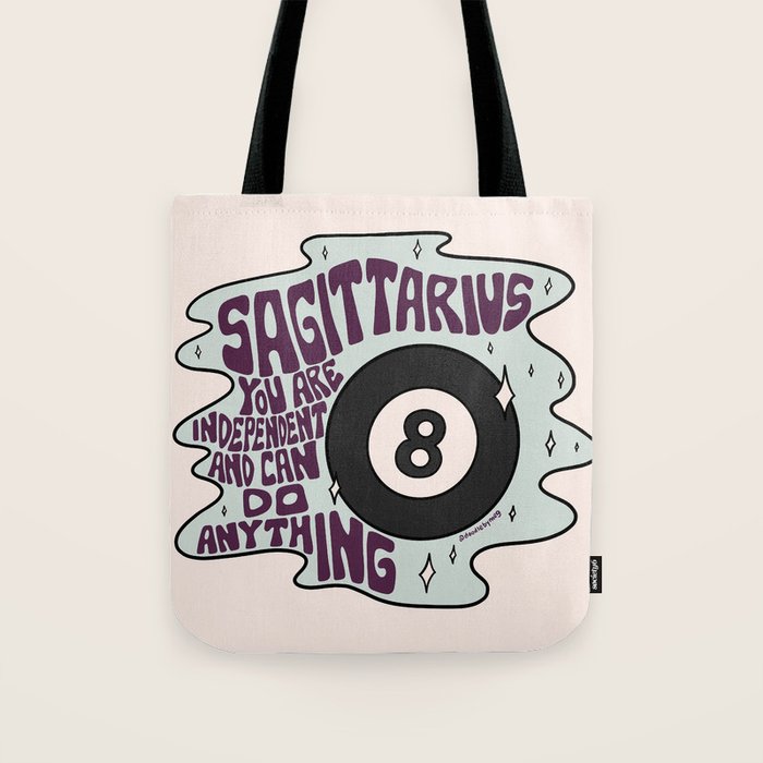 Sagittarius Magic 8 Ball Tote Bag Gallery Image 1