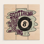Sagittarius Magic 8 Ball Wood Wall Art Gallery Image 1