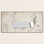 Golf Tee Patent - Golfing Tee Art - Antique Desk Mat Gallery Image 1