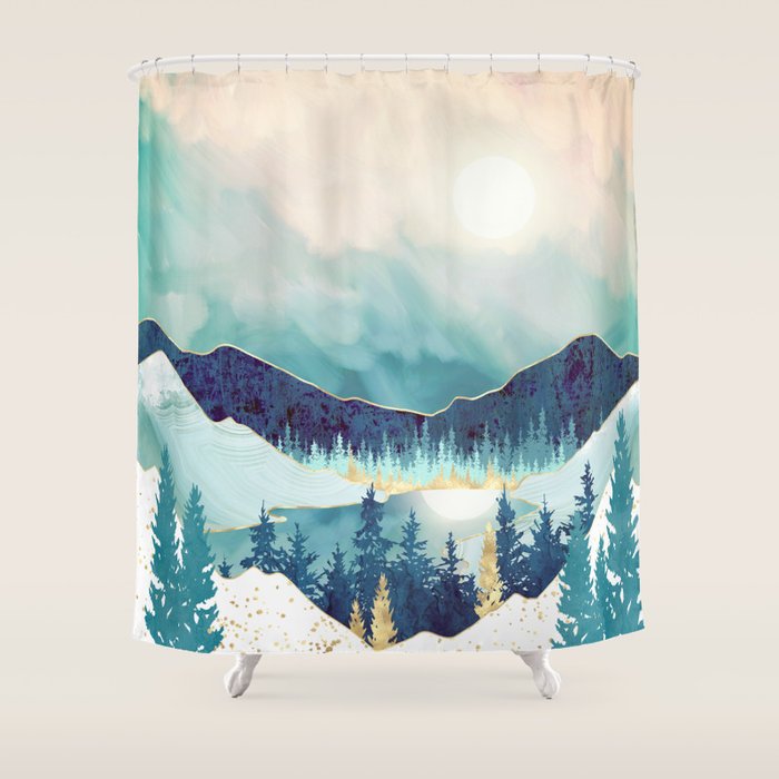 Sky Reflection Shower Curtain Gallery Image 1
