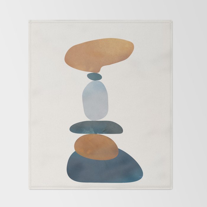 Balancing Stones 29 Throw Blanket Gallery Image 2