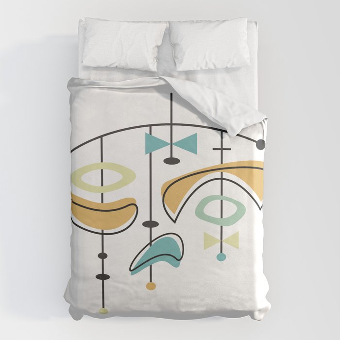 Mid Century Modern Abstract Atomic Age Duvet Cover Gallery Image 6