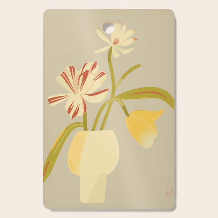 Bouquet of decorative flowers Cutting Board Gallery Image 1
