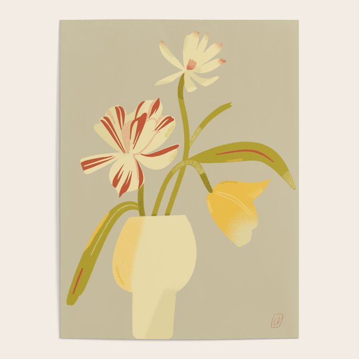 Bouquet of decorative flowers Poster Gallery Image 1