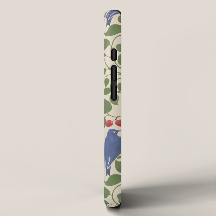 Vintage Blue Birds And Cherries iPhone Case Gallery Image 2