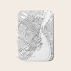 Montreal White Map Bath Mat Gallery Image 1