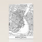 Montreal White Map Stationery Card Gallery Image 2