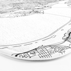 Montreal White Map Bath Mat Gallery Image 3