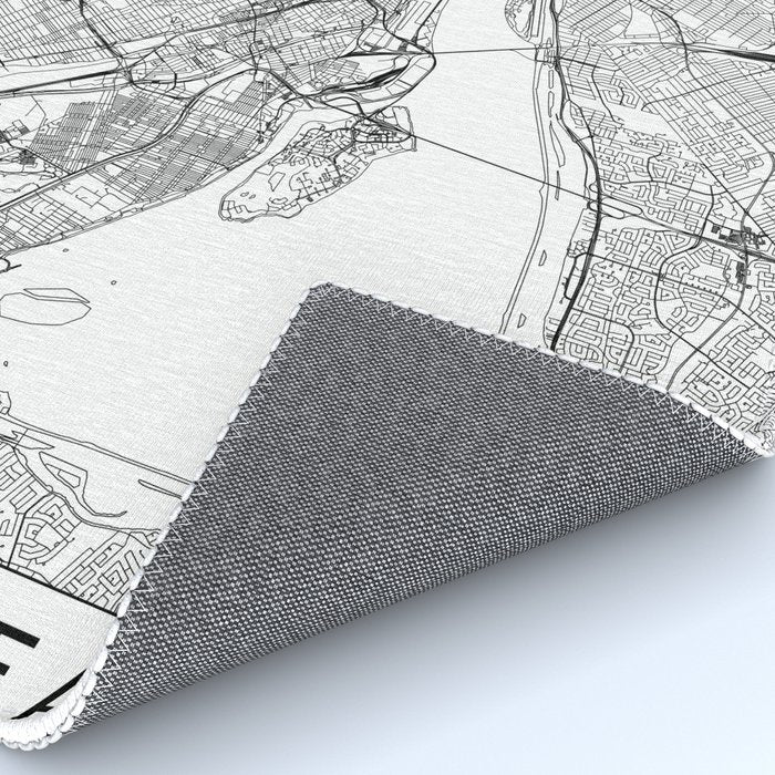 Montreal White Map Rug Gallery Image 4