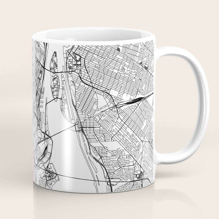 Montreal White Map Coffee Mug Gallery Image 1