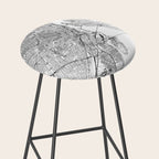 Montreal White Map Stool Gallery Image 2