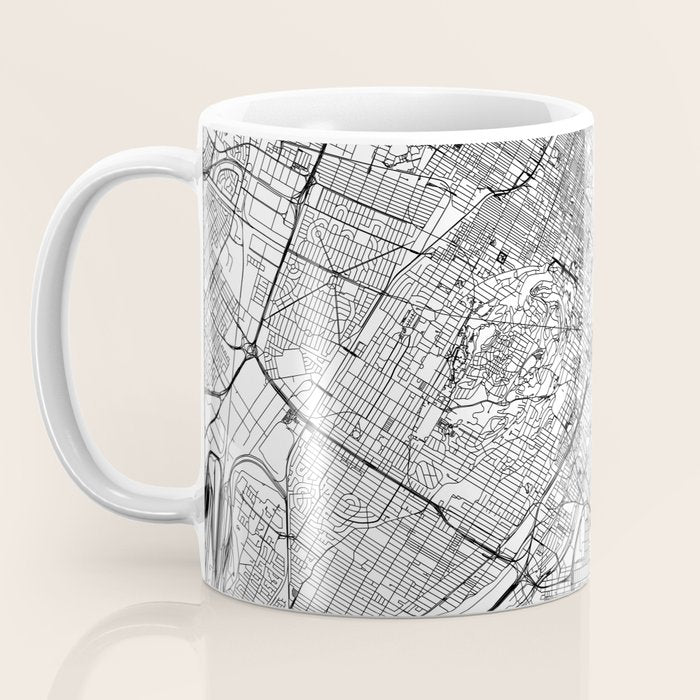 Montreal White Map Coffee Mug Gallery Image 3