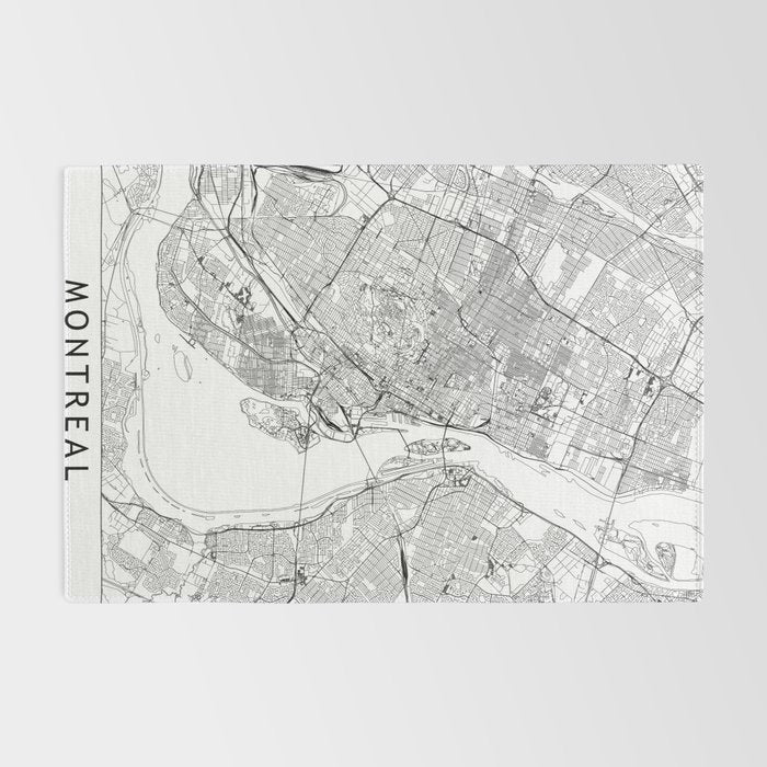 Montreal White Map Rug Gallery Image 2