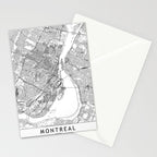 Montreal White Map Stationery Card Gallery Image 2