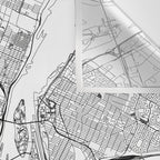 Montreal White Map Wall Tapestry Gallery Image 3