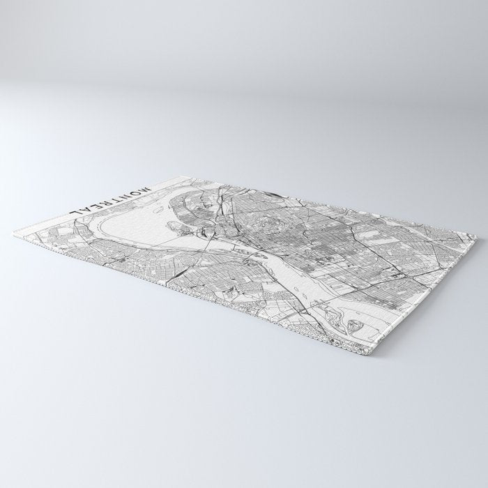 Montreal White Map Rug Gallery Image 3