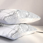 Montreal White Map Pillow Sham Gallery Image 3