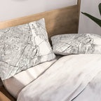 Montreal White Map Pillow Sham Gallery Image 2