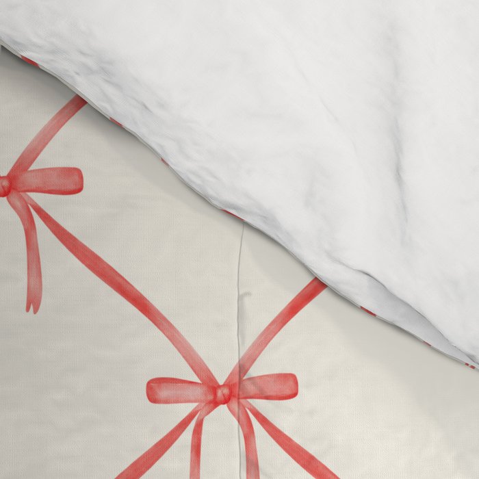 Bows & Ribbons Pattern II Red Comforter Gallery Image 4