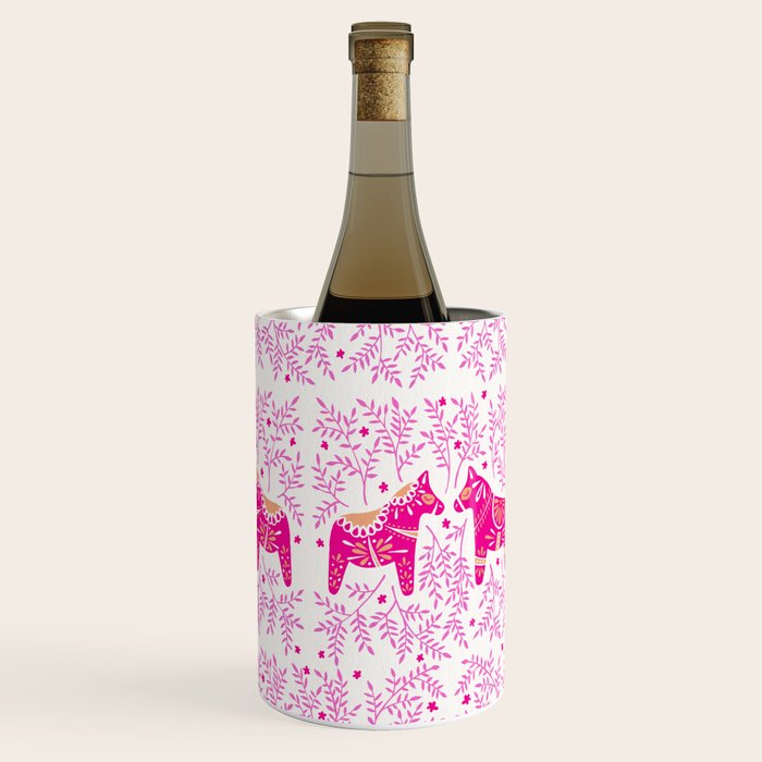 Swedish Dala Horses - Pink Palette Wine Chiller Gallery Image 2