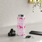 Swedish Dala Horses - Pink Palette Water Bottle Gallery Image 5