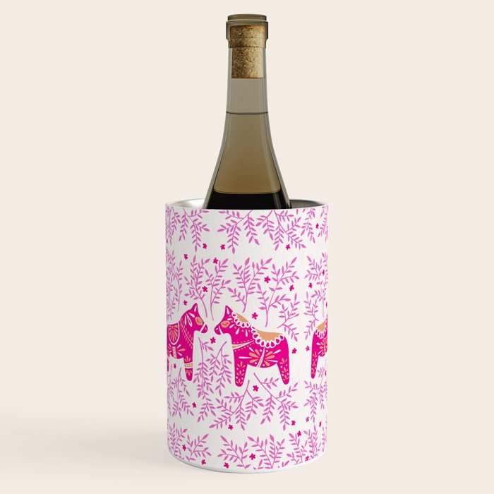 Swedish Dala Horses - Pink Palette Wine Chiller Gallery Image 3