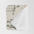 Table Tennis Patent - Tennis Art - Antique Throw Blanket Gallery Image 3