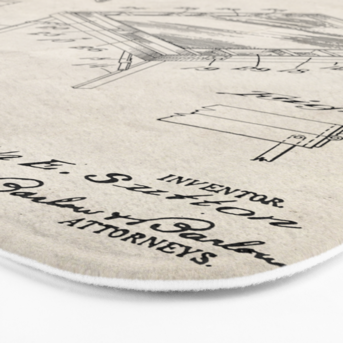 Table Tennis Patent - Tennis Art - Antique Bath Mat Gallery Image 3