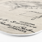 Table Tennis Patent - Tennis Art - Antique Bath Mat Gallery Image 3