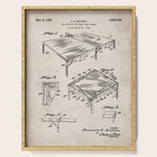 Table Tennis Patent - Tennis Art - Antique Serving Tray Gallery Image 1