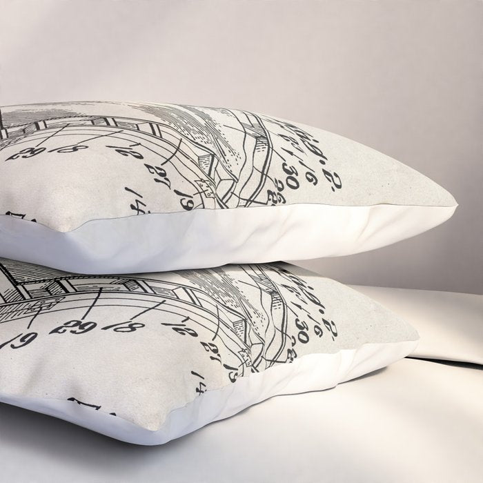 Table Tennis Patent - Tennis Art - Antique Pillow Sham Gallery Image 3